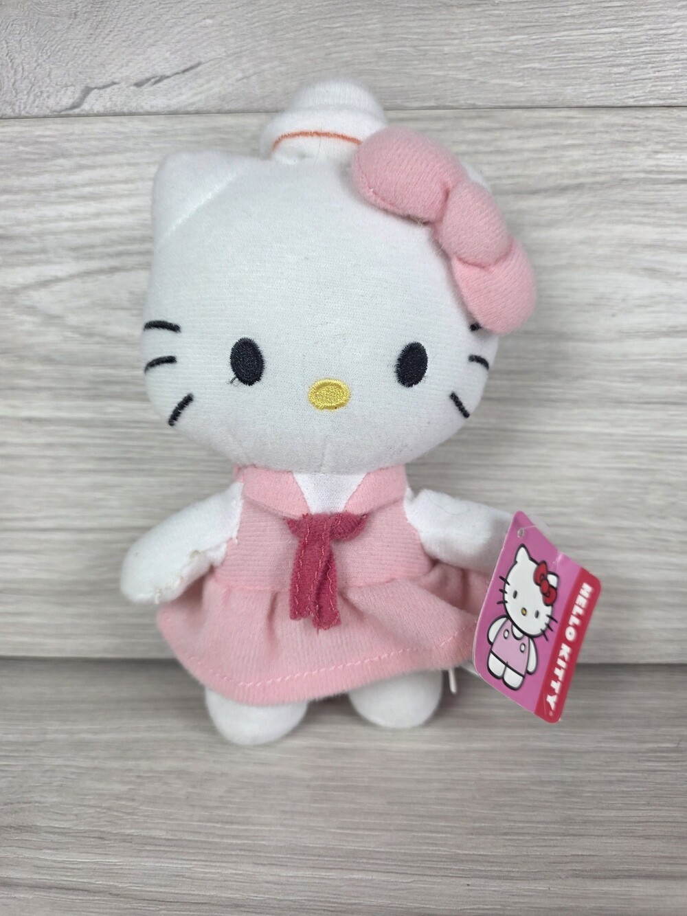 Hello Kitty Plush Fiesta Sailor Pink Dress and Bow 7" Sanrio Character SU48